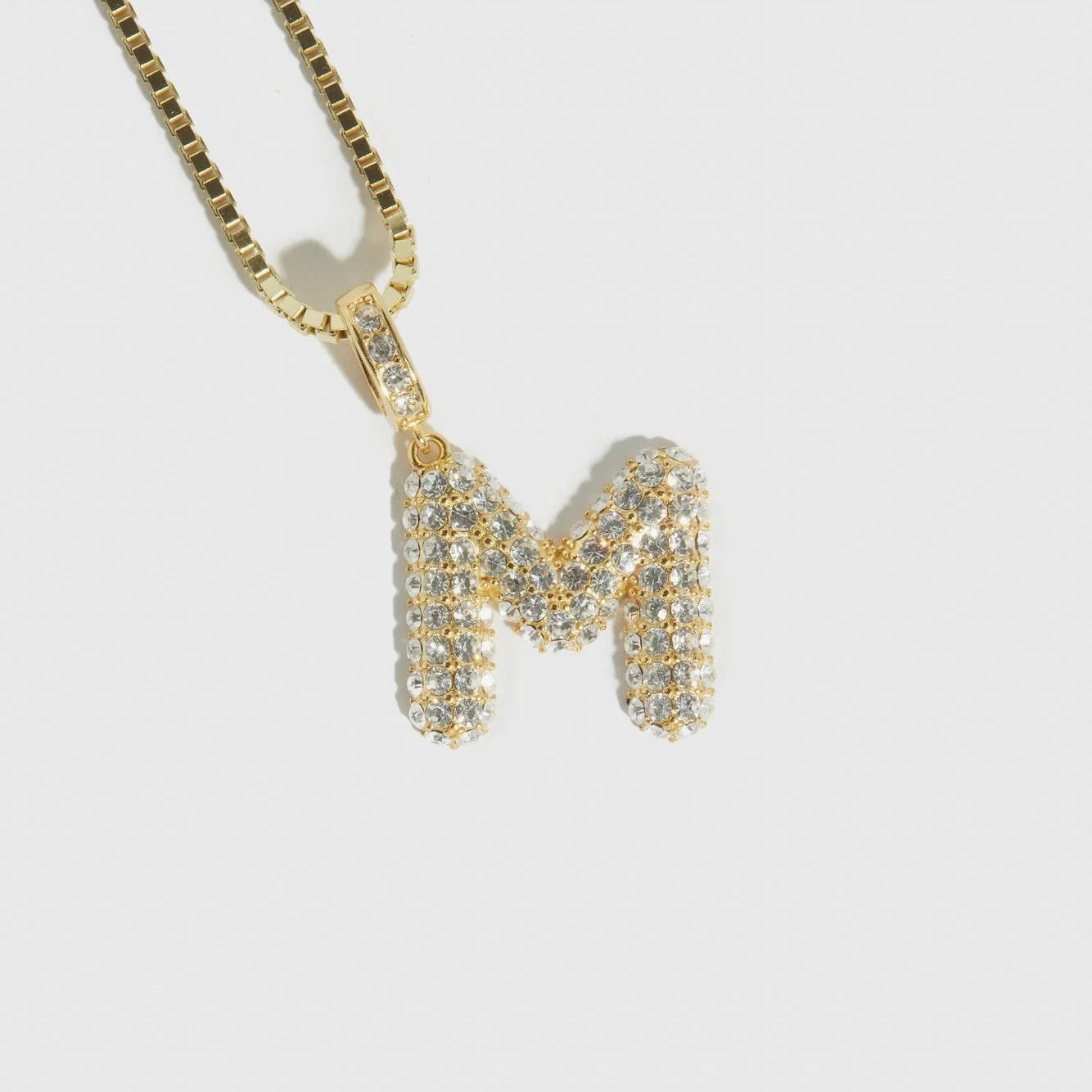 Pavé Bubble Letter Pendant - Image 9