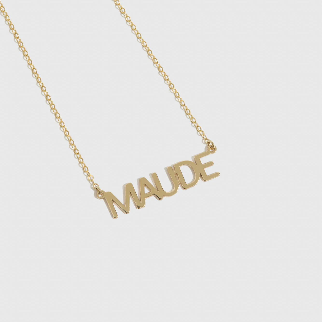 Personalized Block Font Nameplate Necklace - Image 5