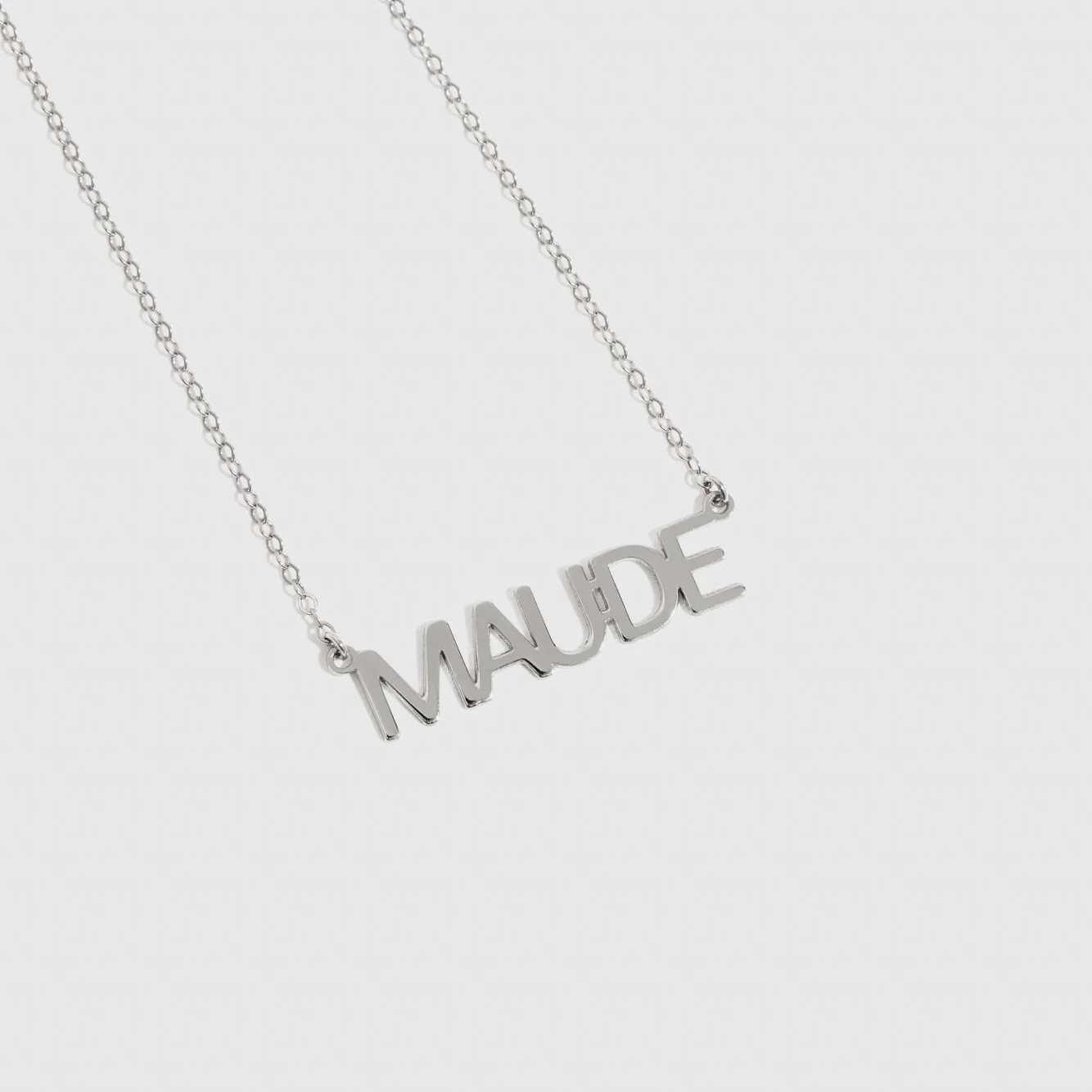 Personalized Block Font Nameplate Necklace - Image 5