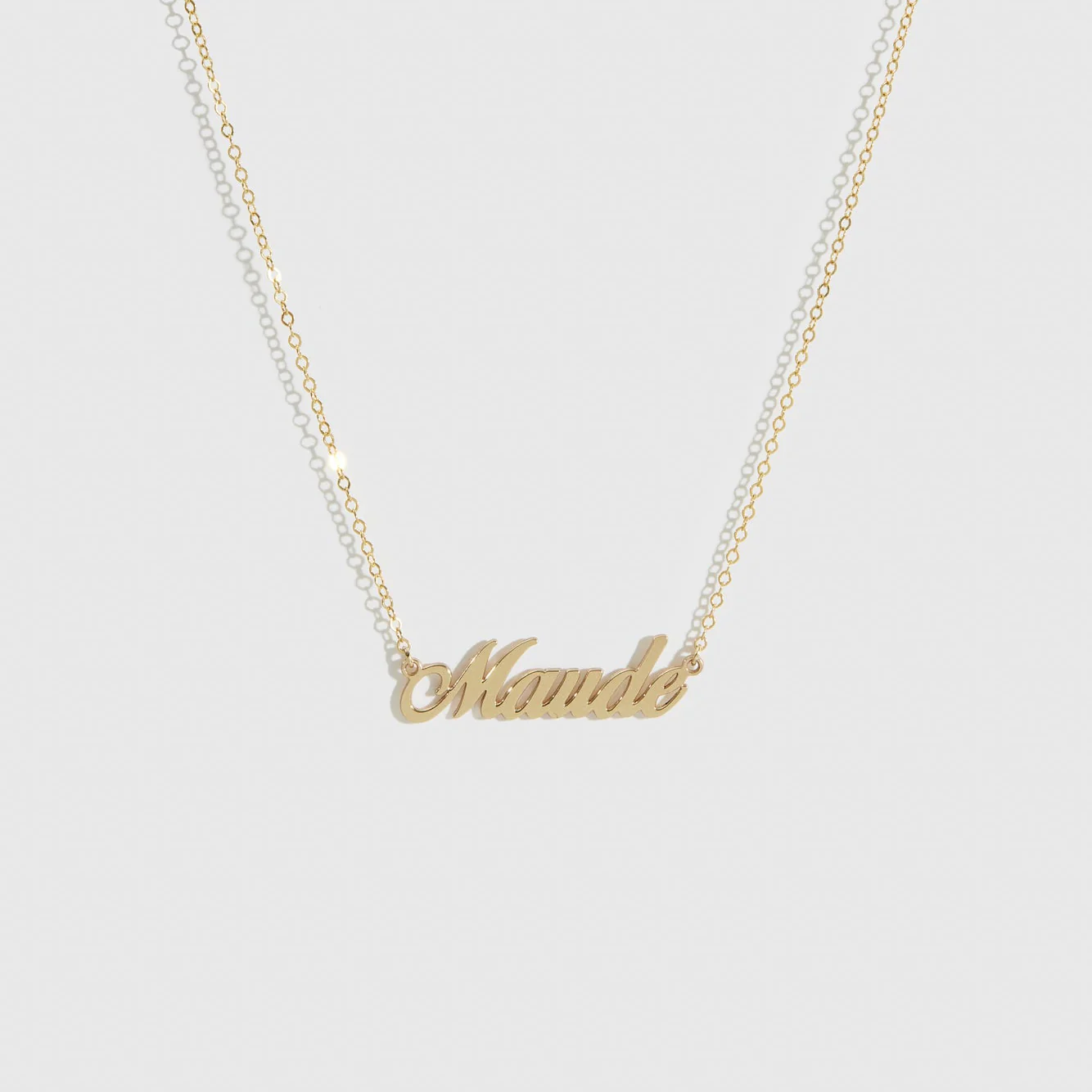 Personalized Cursive Font Nameplate Necklace