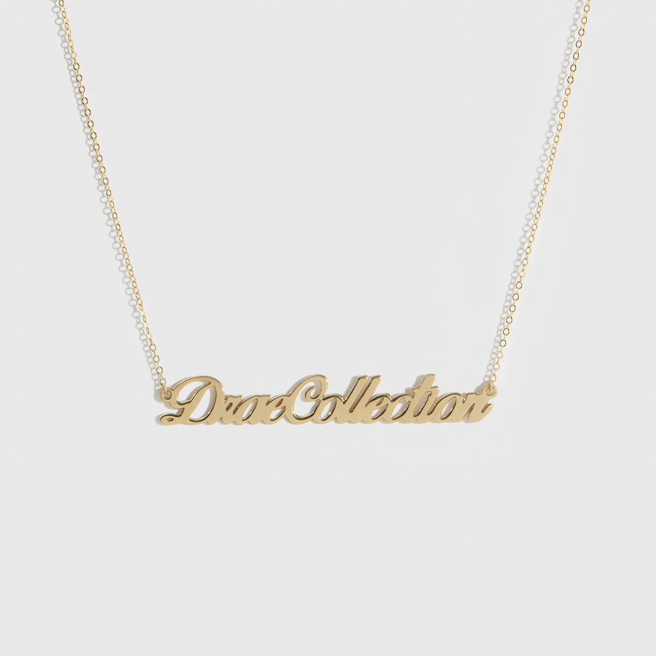 Personalized Cursive Font Nameplate Necklace - Image 5