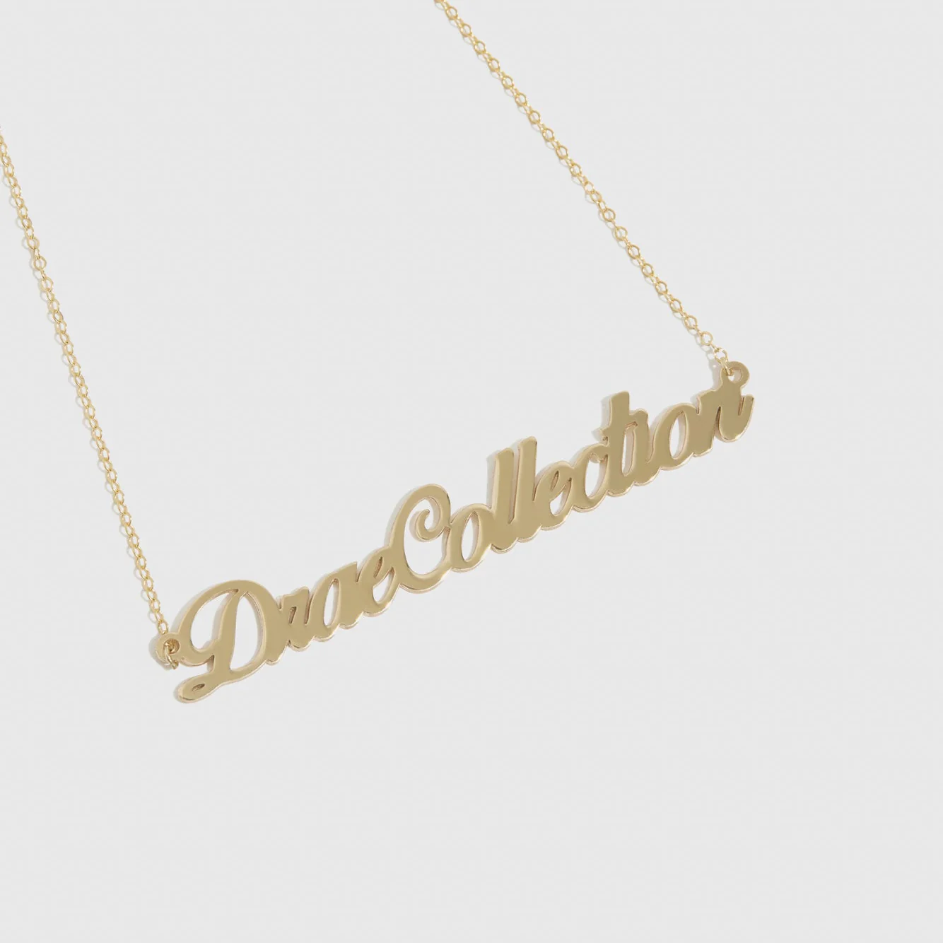 Personalized Cursive Font Nameplate Necklace - Image 6