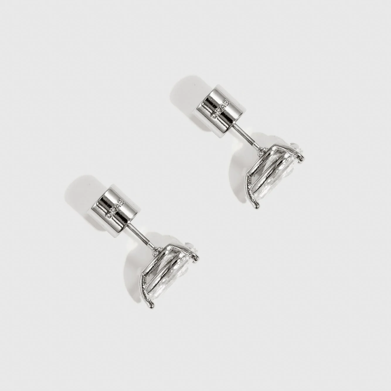 Regular Teardrop-Cut Solitaire Stud Earrings - Image 3