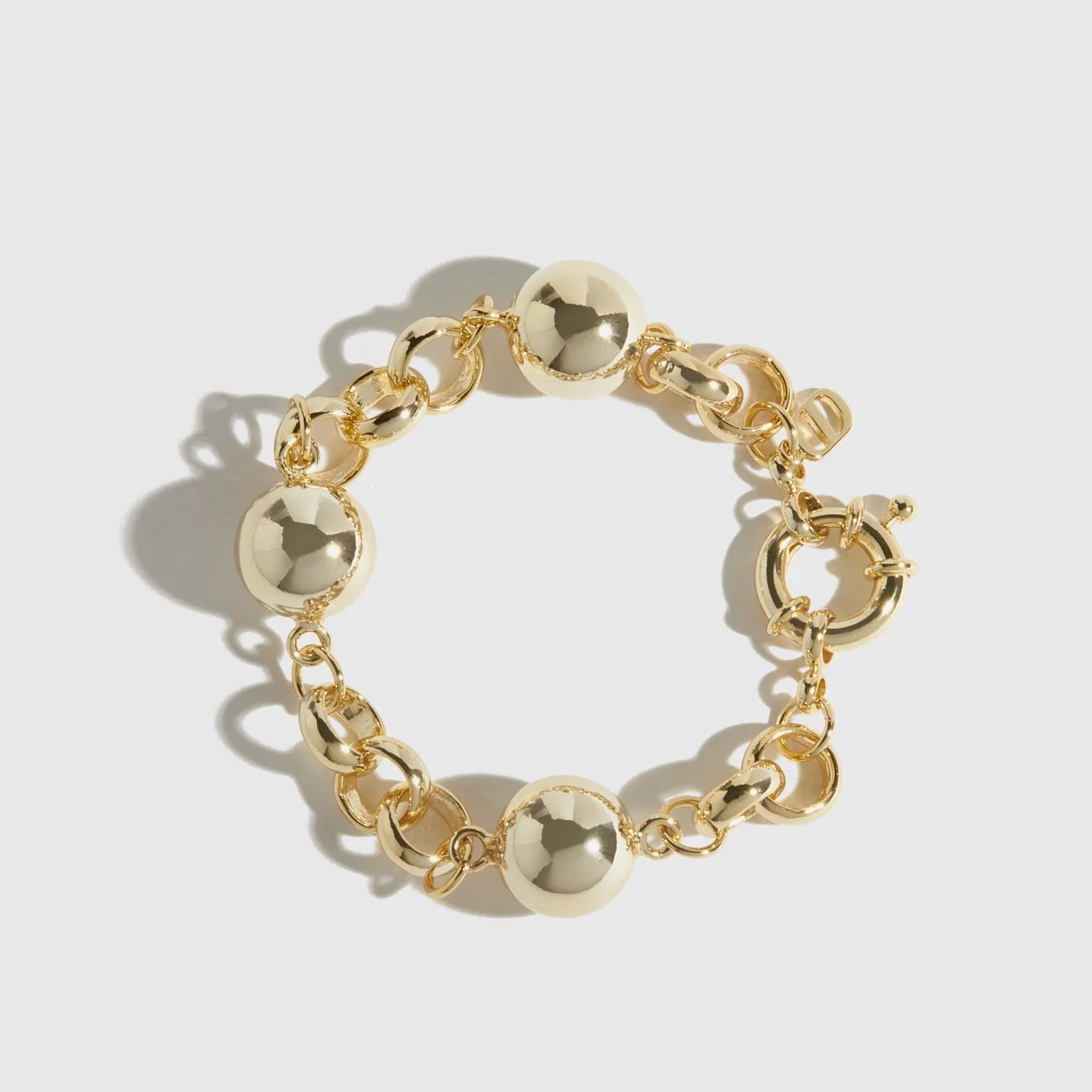 Rolo & Puffy Beads Bracelet