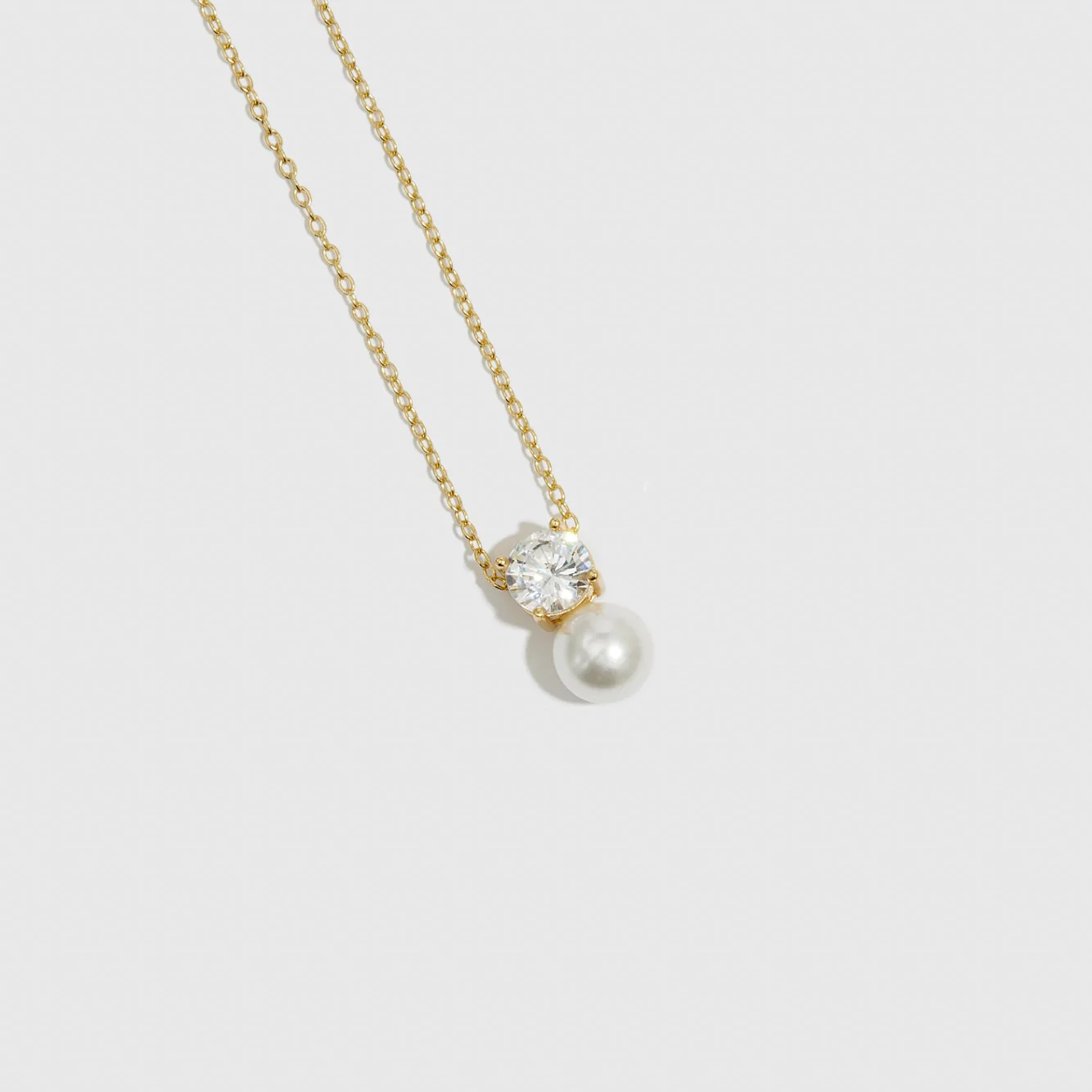 Round-Cut & Pearl Necklace - Image 2