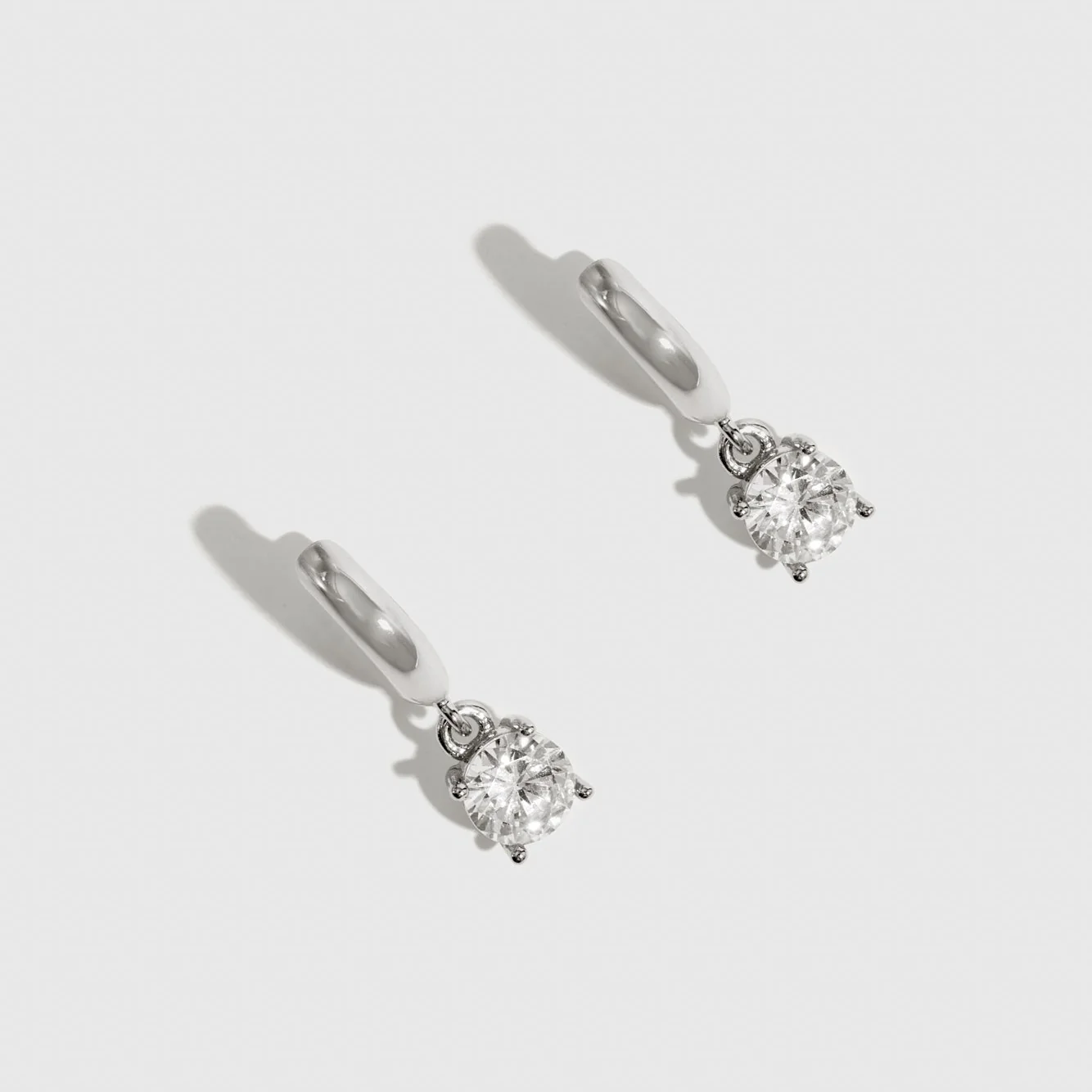 Round-Cut Solitaire Huggies