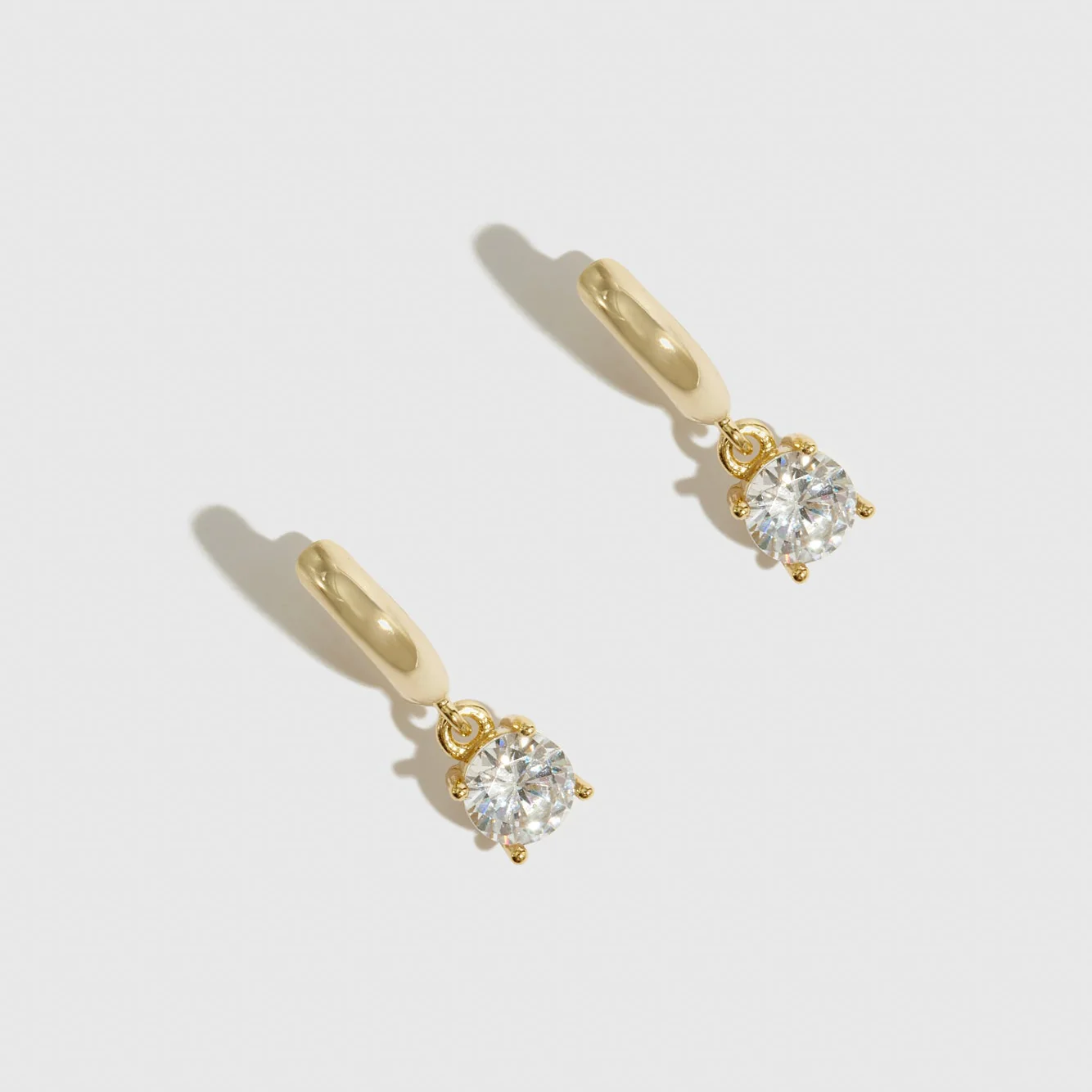 Round-Cut Solitaire Huggies