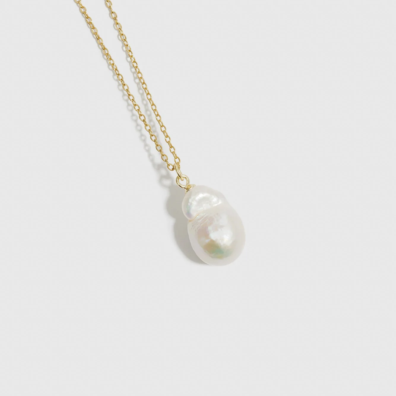 Solitaire Baroque Pearl Necklace - Image 3