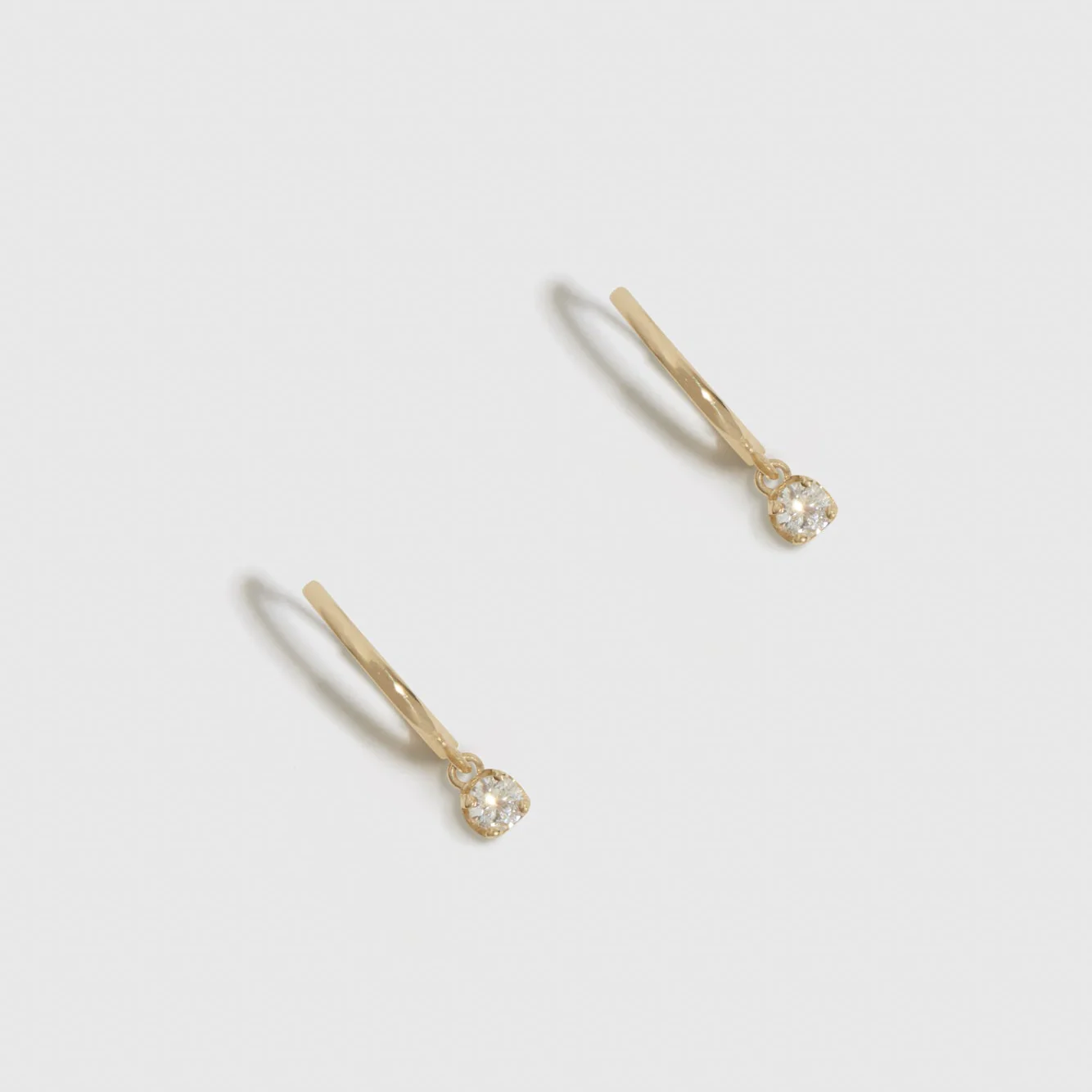 Solitaire Huggie Hoops - Image 3