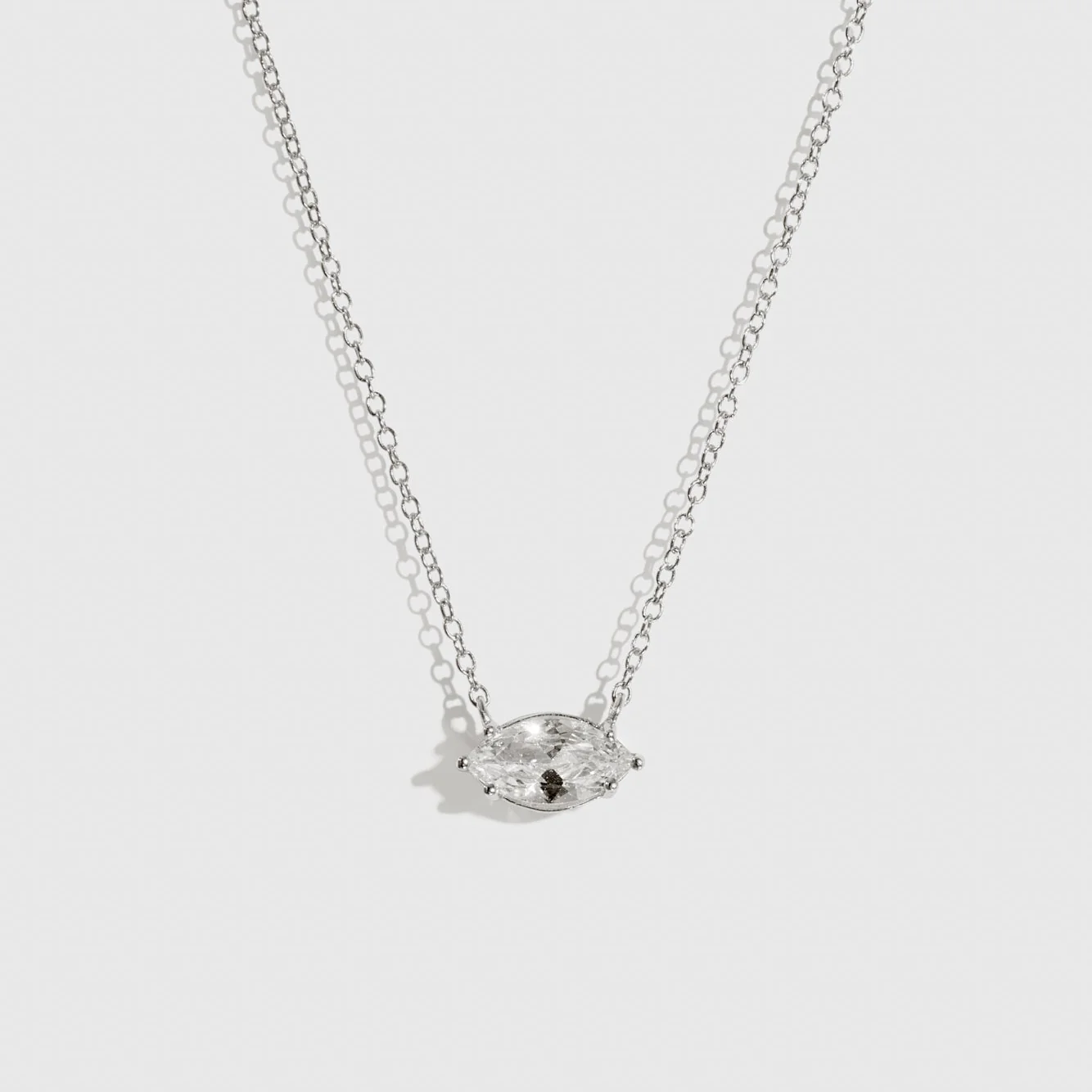 Marquise-Cut Solitaire Necklace