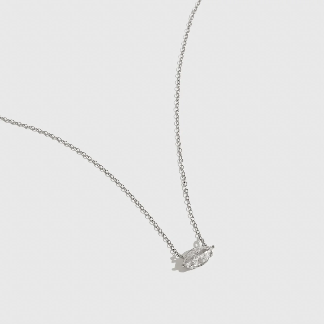 Marquise-Cut Solitaire Necklace - Image 5