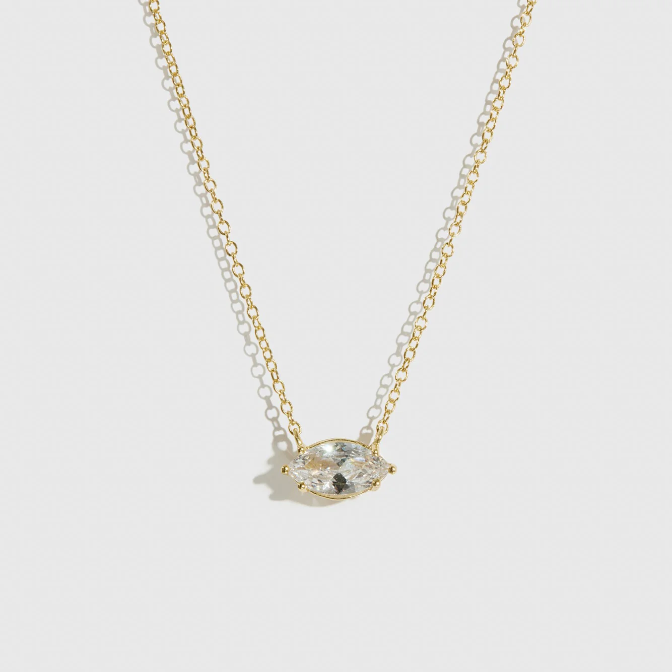 Marquise-Cut Solitaire Necklace