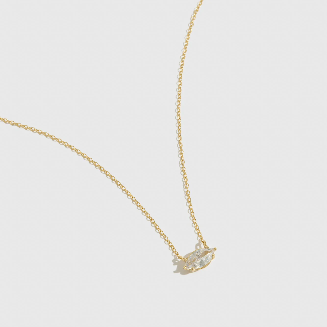 Marquise-Cut Solitaire Necklace - Image 6