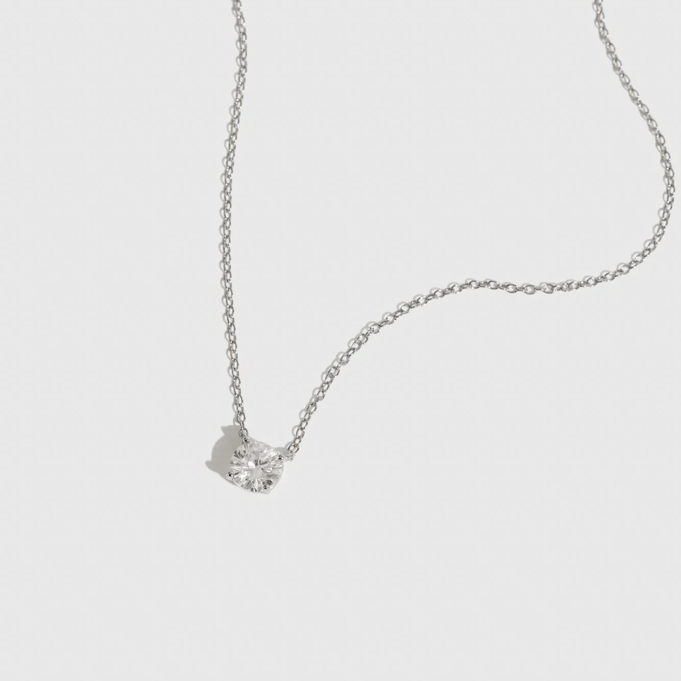 Round-Cut Solitaire Necklace - Image 5