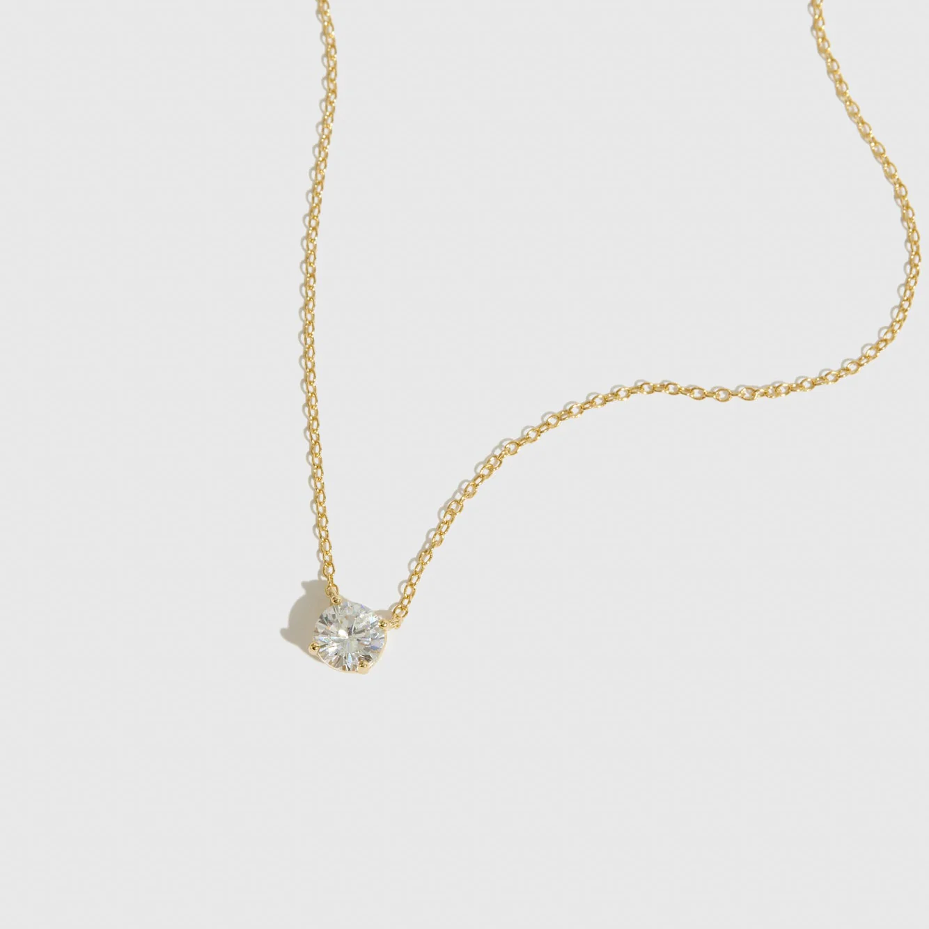 Round-Cut Solitaire Necklace - Image 5