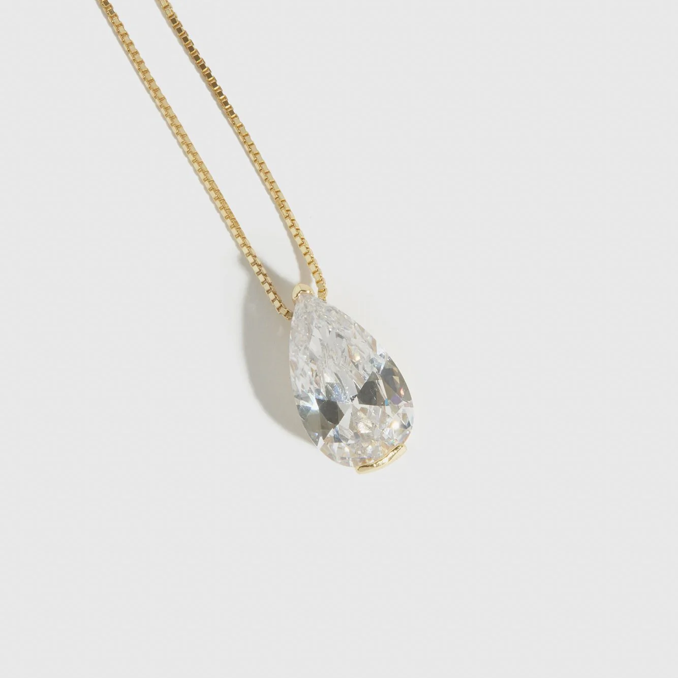 Solitaire Teardrop Pendant - Image 3