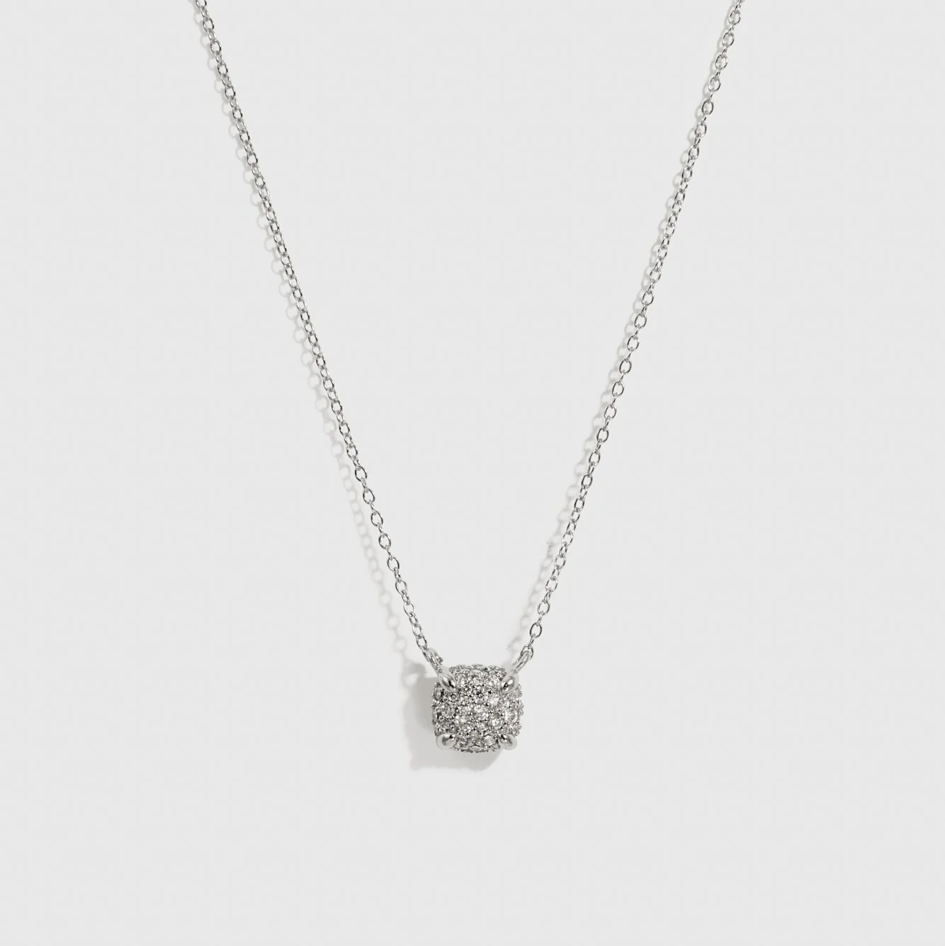 Square Pavé Pendant