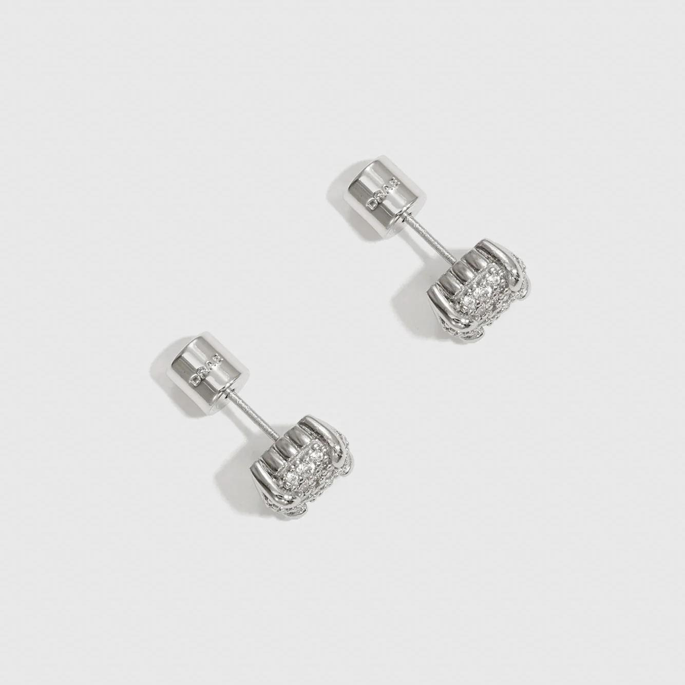 Square Pavé Stud Earrings - Image 3