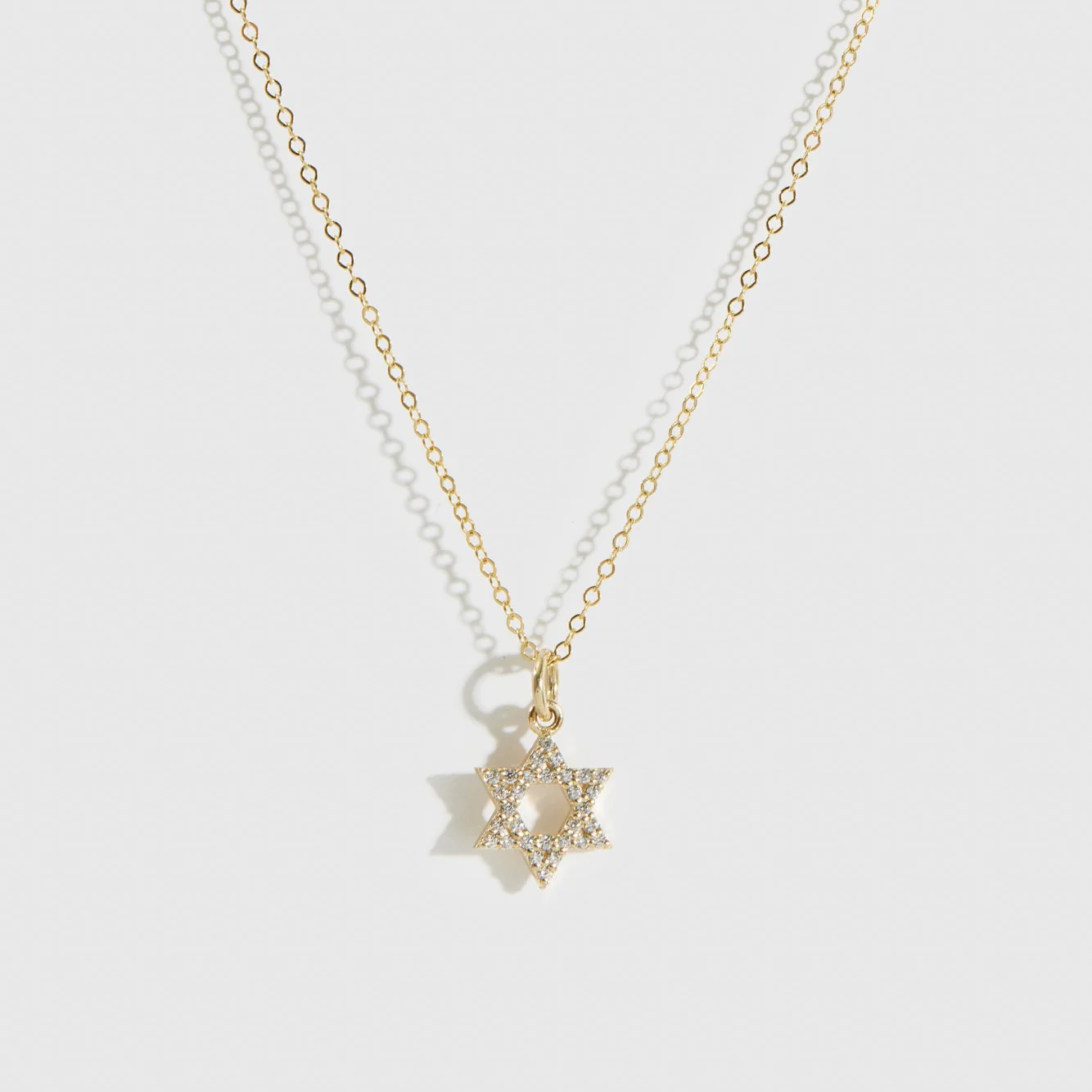 Star of David Pavé Pendant Necklace