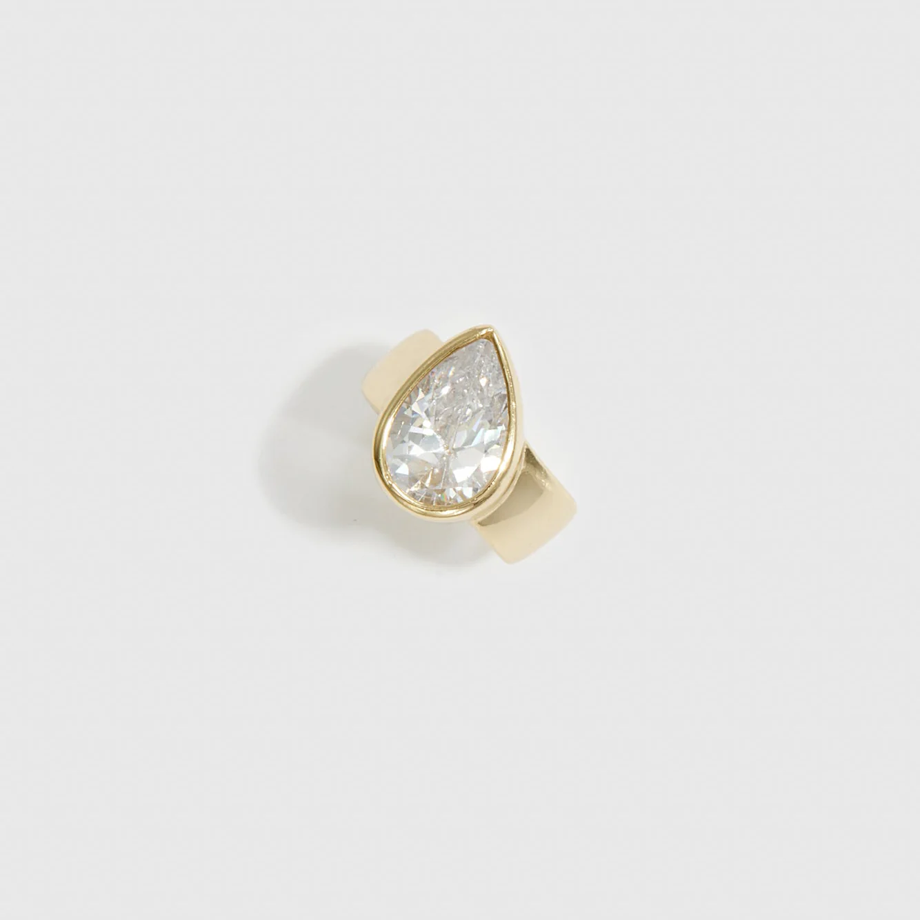 Teardrop-Cut Solitaire Ear Cuff - Image 3