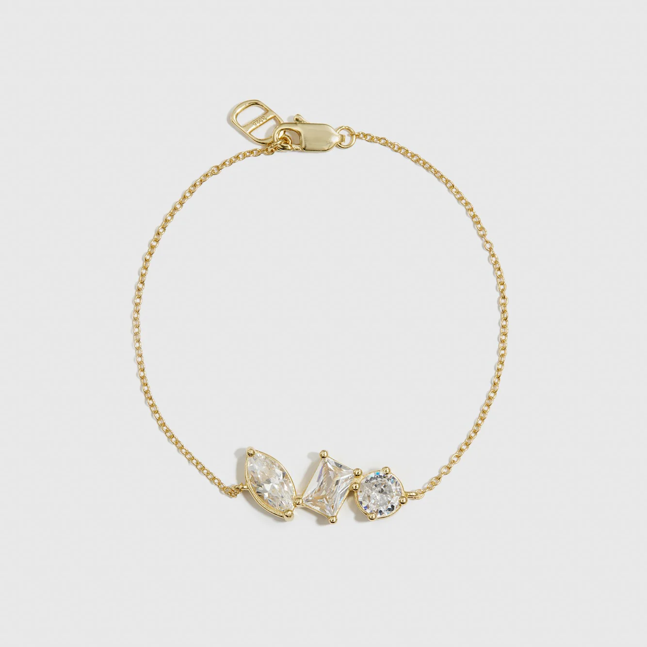Trio-Cut Dainty Bracelet