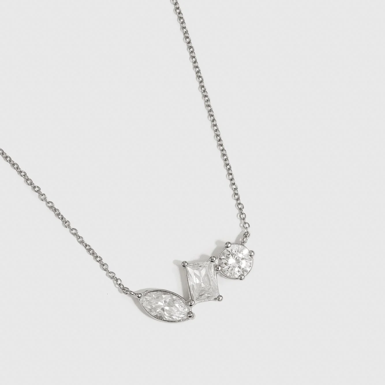 Trio-Cut Dainty Necklace - Image 3