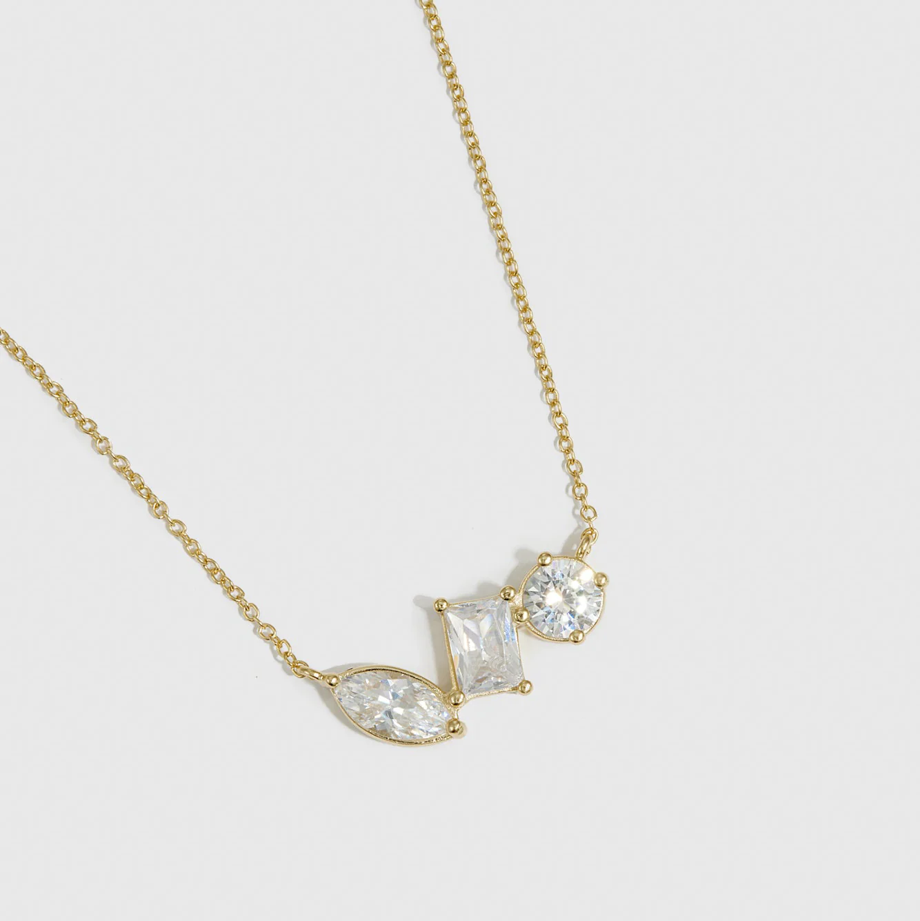 Trio-Cut Dainty Necklace - Image 3