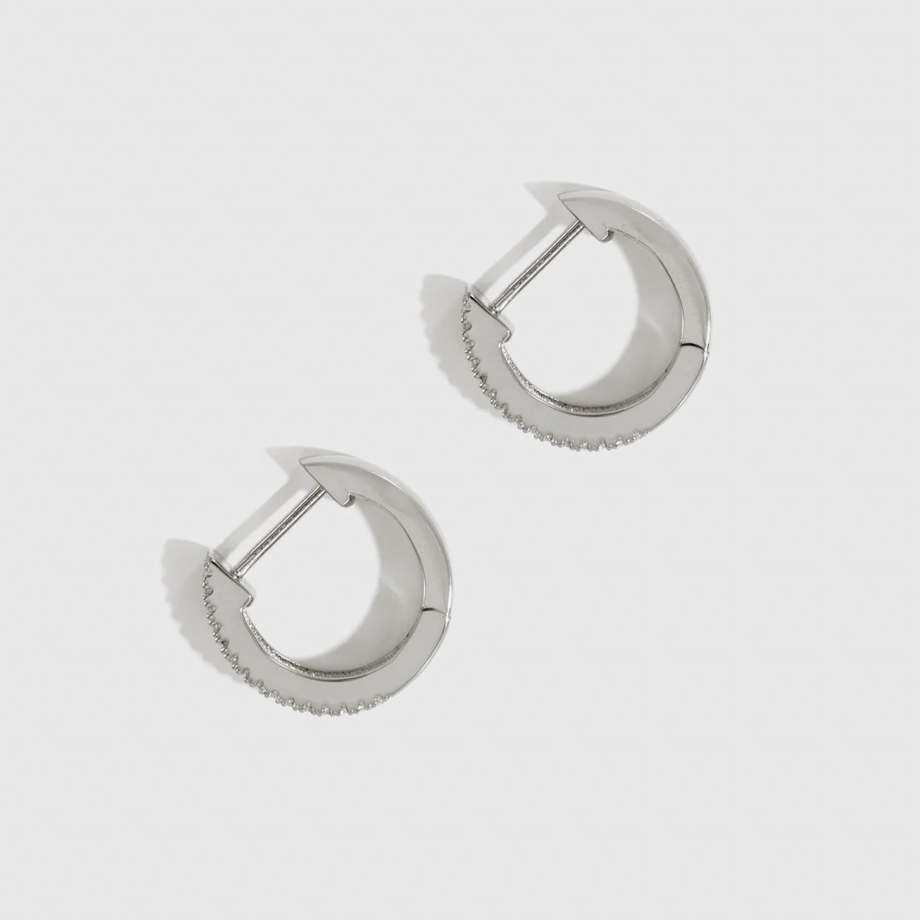 Triple Row Pavé Huggies - Image 3
